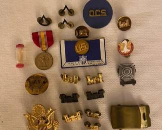 Military medals and pins