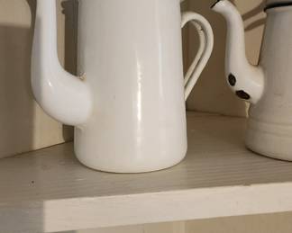 Enamel coffee pot made in Belgium