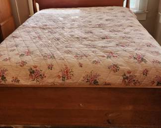 Another vintage bed with handmade quilt