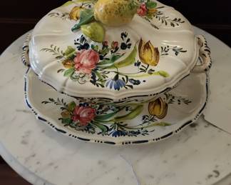 Italian tureen and under plate