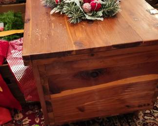 Cedar chest with legs