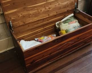 One of two cedar chests
