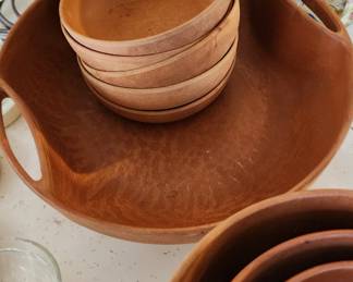 Agatized wooden bowls
