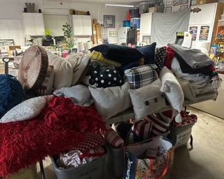 this is only a small percentage of the decorative pillows and blankets available! more photos to come. 