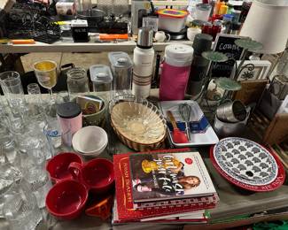 more than 5 tables of kitchen items!