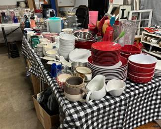 kitchen items -  many tables worth! Whole sets! 