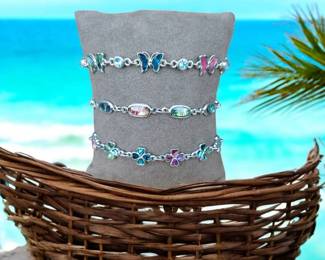 Trio Of Abalone Bracelets