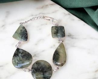 Moss Prehnite Bracelet Tested