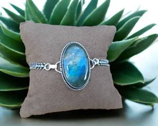 Fiery Labradorite Toggle Bracelet See Video
