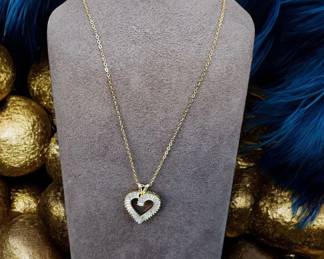 Baguette Heart Necklace 
