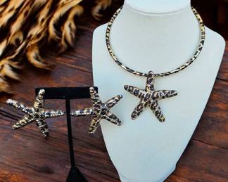 Leopard Starfish Necklace Earring Collection