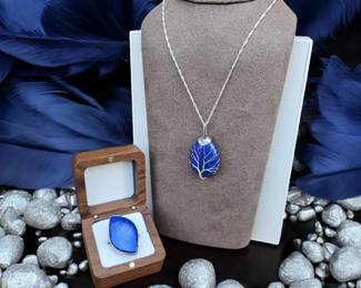 Blue Lapis Tree Of Life Necklace Ring