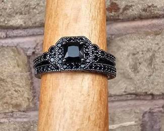 Gothic Style Wedding Ring Matching Band