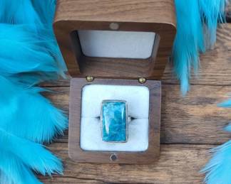 Blue Apatite Ring Tested
