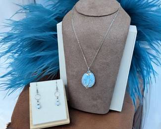 Opal Tree Of Life Necklace Earrings  Tested