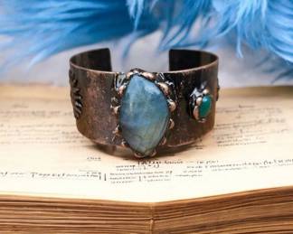 Fiery Labradorite Copper Bracelet