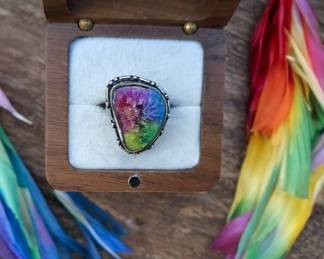 Rainbow Solar Quartz Ring Tested