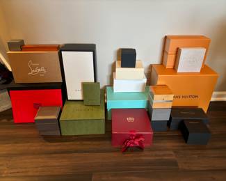 Vuitton, Bulgari, Tiffany Boxes