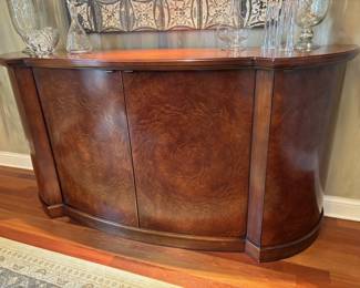 Burled Wood Buffet w/Shelves