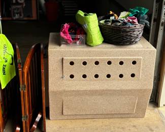 Dog Crate, Clothes, Garden Gloves
