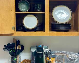 KEURIG, VINTAGE MIKASA DISHWARE, KITCHEN UTENSILS