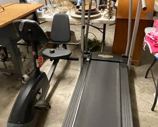 PRO FORM CROSS WALK 395CW TREADMILL, SCHWINN EXERCISE BICYCLE