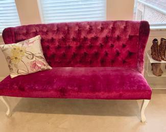 Button Tufted Velvet Sofa
