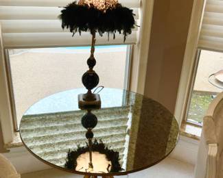 Mercury Glass & Gilt Round Table