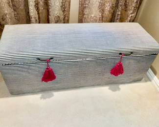 Solid Mahogany Custom Upholstered Chest