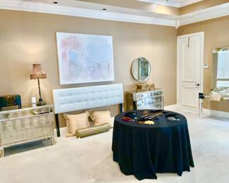 Mercury Glass Dressers - Pair