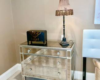 Mercury Glass Chests - Pair