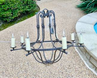 Large Iron Chandelier