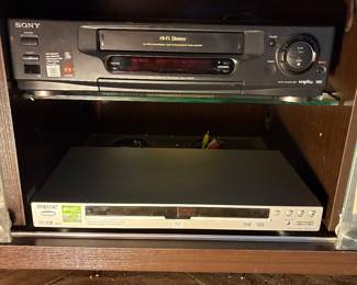 Sony Video Cassette Player Recorder SLV-740HF and Sony Precision Drive 2/ MP3 Playback DVP-NST25P