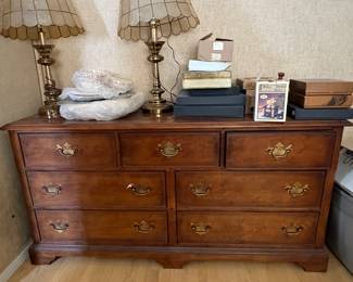 Hickory White Dresser 7 drawer