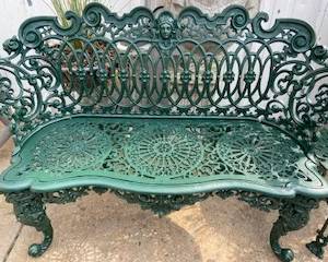 cast iron bench
