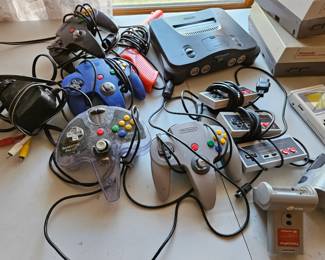 Vintage video game controllers