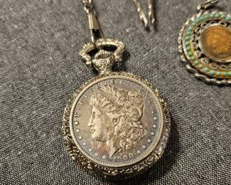 Morgan silver dollar pocket watch