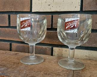 Schlitz beer goblet