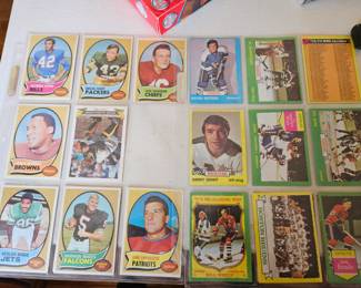 Vintage hockey and football cards
