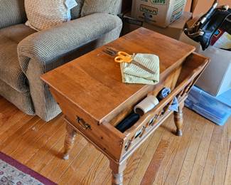 Wood end table