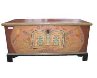 Beautiful Paint Decorated Dower Chest - Pennsylvania German or Swedish