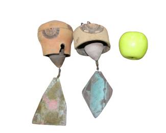 Paolo Soleri Ceramic & Brass Bell Wind Chimes
