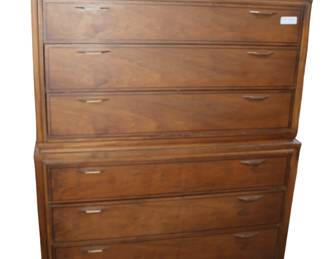 Mid Century Modern High Chest, "Tempo: by Kent Coffey.
