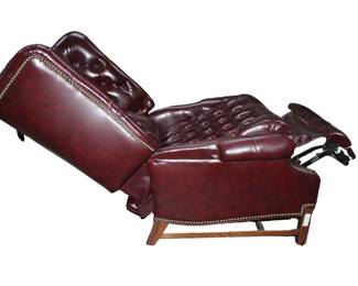 Leather Chesterfield Recliner.