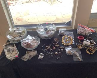 Small amount of the costume and sterling jewelry