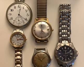 Sampling of time pieces - Ladies, Gentlemens, Wristwatches, Pocket Watches