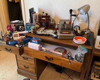 Desk, Office Supplies