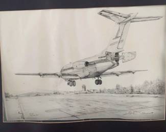 Signed Print An F28 Almost On