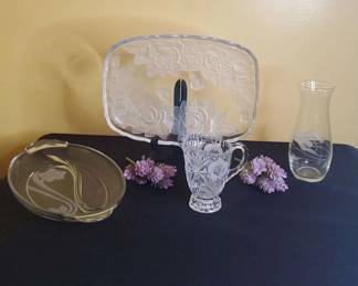 Beautiful Etched Glass Pieces