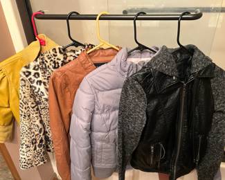 5 Petite Womens Leather  Winter Coats